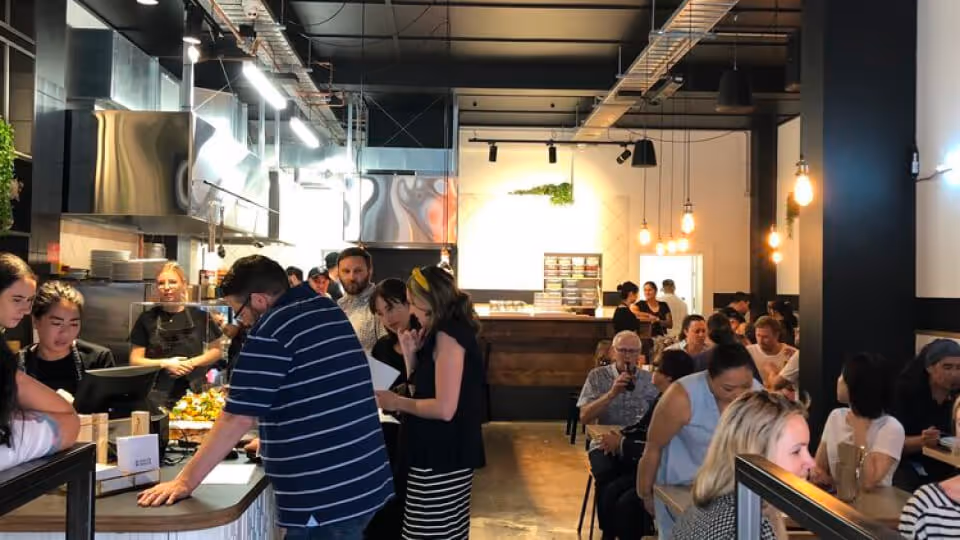 Inside busy winner winner restaurant location