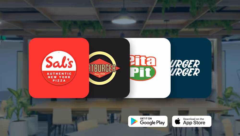 MOBI branded apps for Sal's Pizza, Fatburger, Pita Pit and BurgerBurger