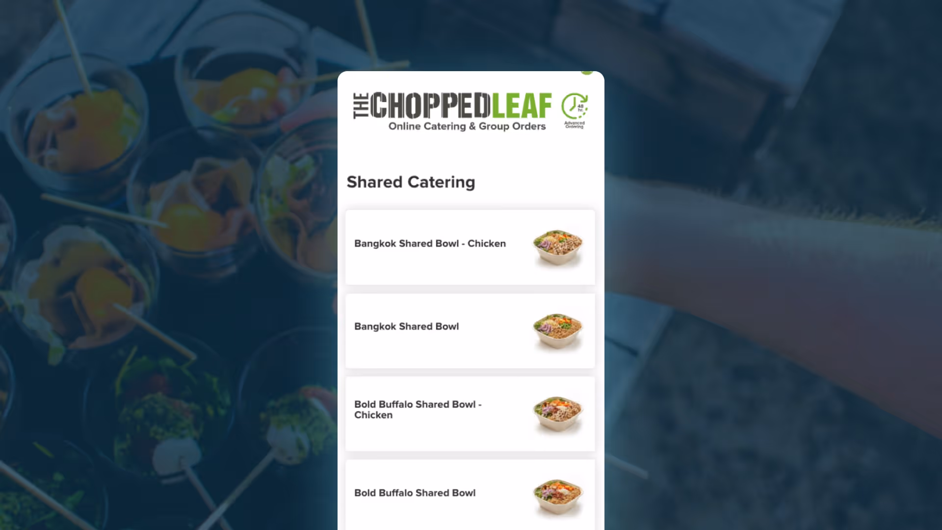 Catering Menus