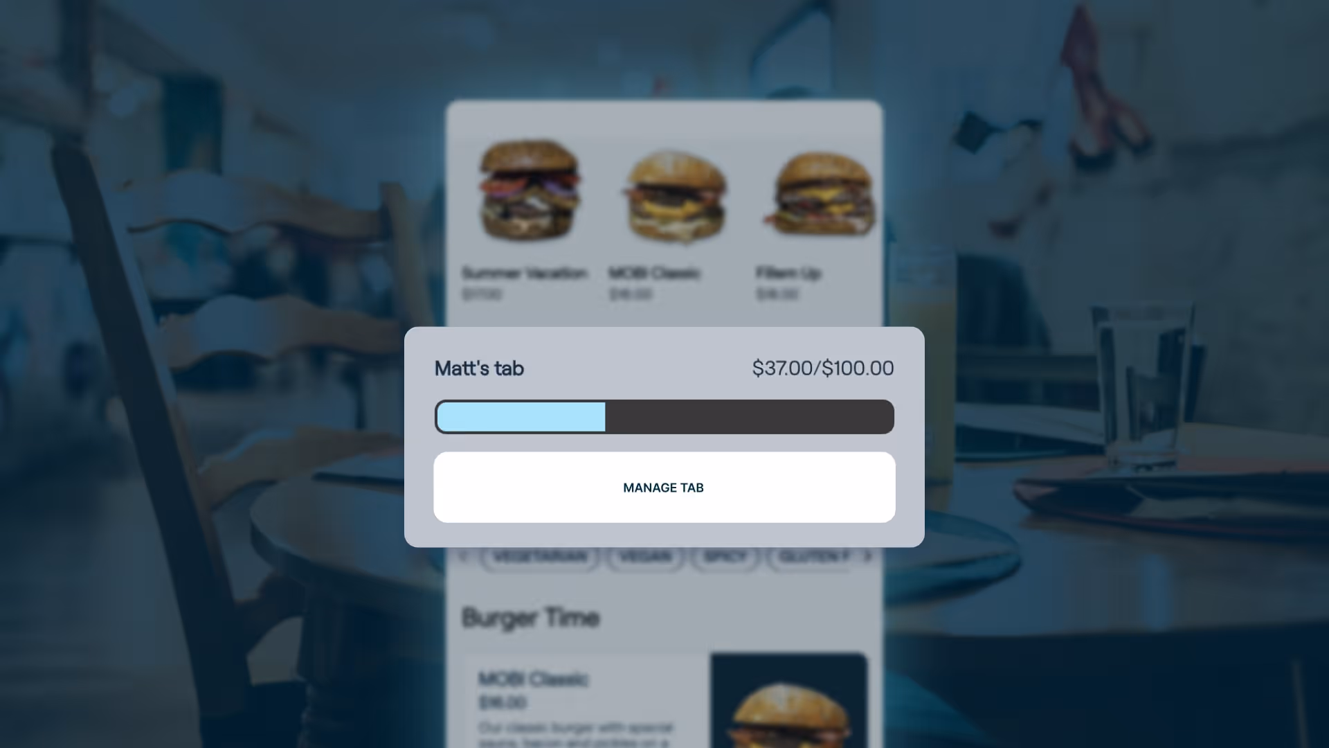 MOBI Order at Table: Digital in-venue dining