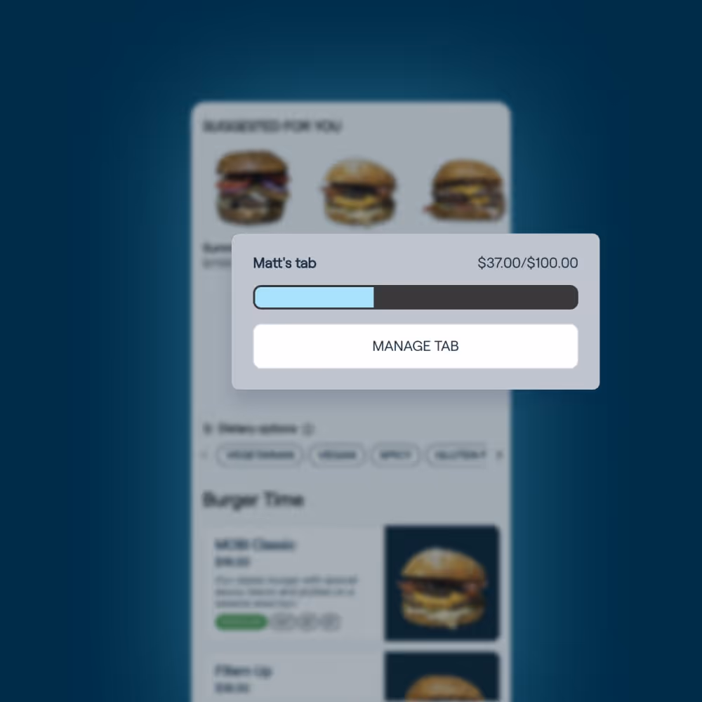 Showing how easily guests can split the bill with MOBI pay at table