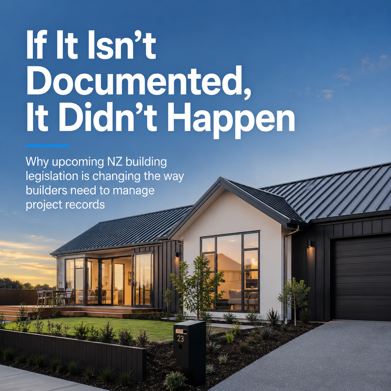 If It Isn’t Documented, It Didn’t Happen - NZ Building Legislation Changes