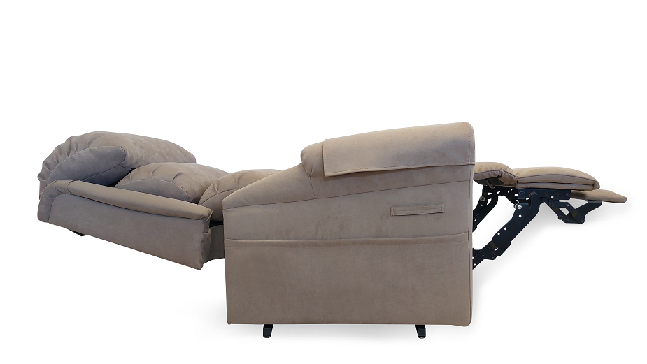 Denver Lift Chair shown reclined, side view