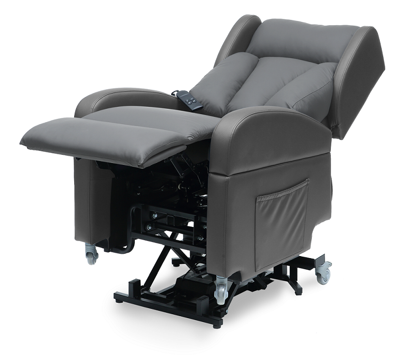 Ultracare Mobile Lift Chair shown lifted and reclined