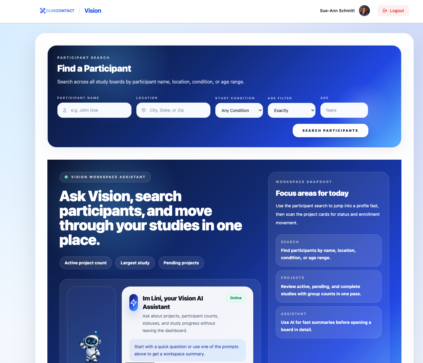 Vision workspace