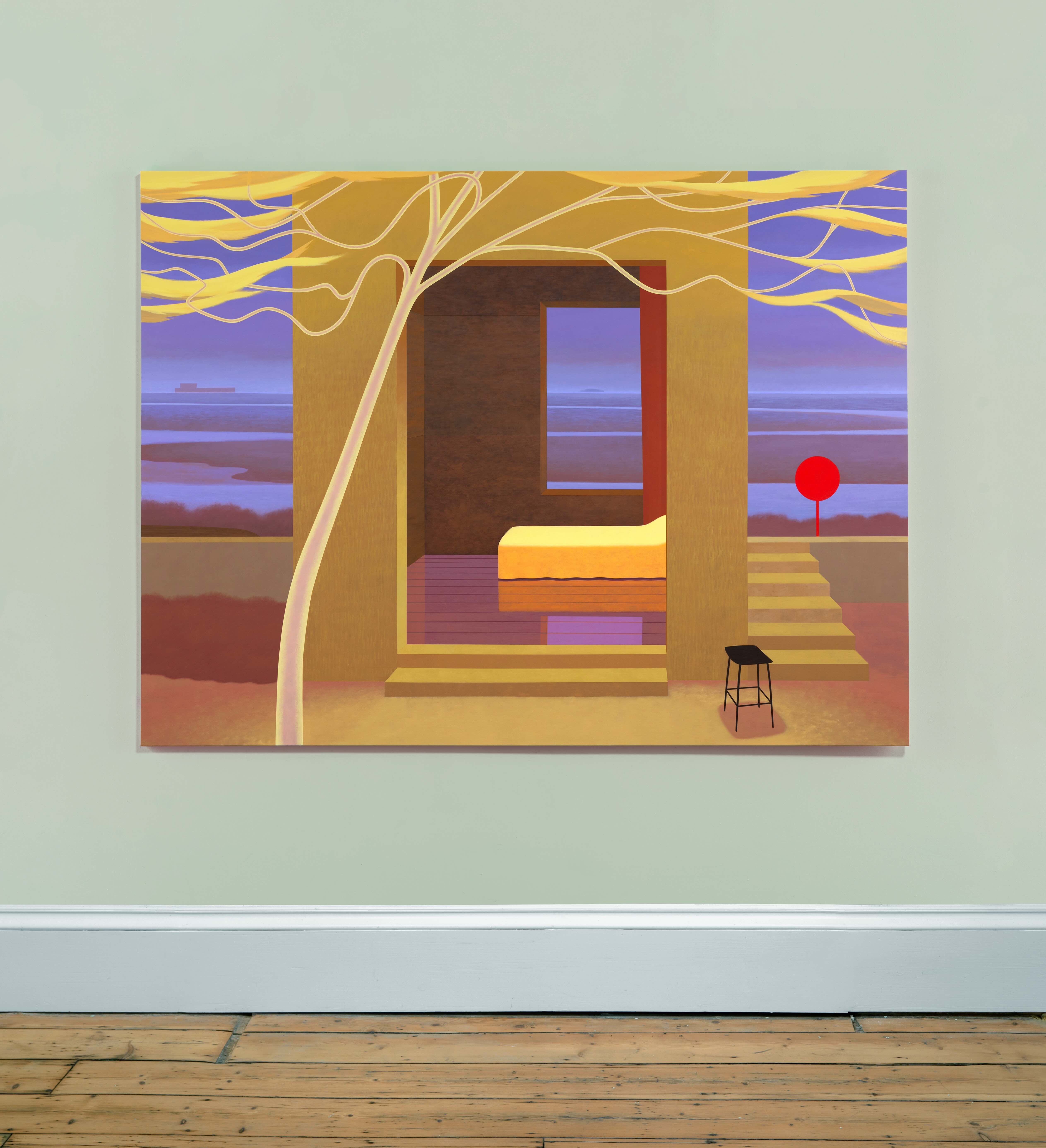 Yellow Bed (2025), 150 x 200 cm