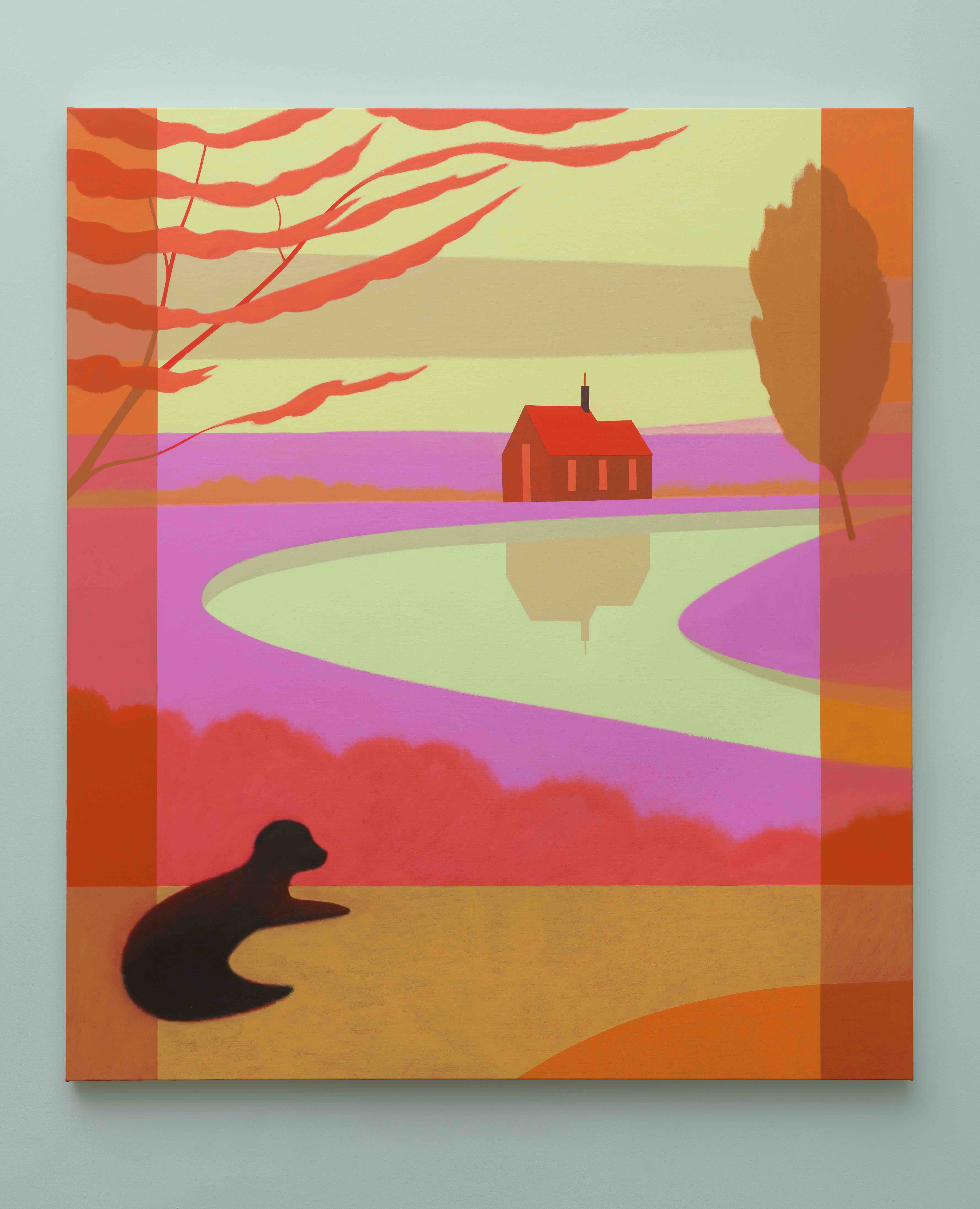 House on the Marsh (2025), 116.5 x 101 cm