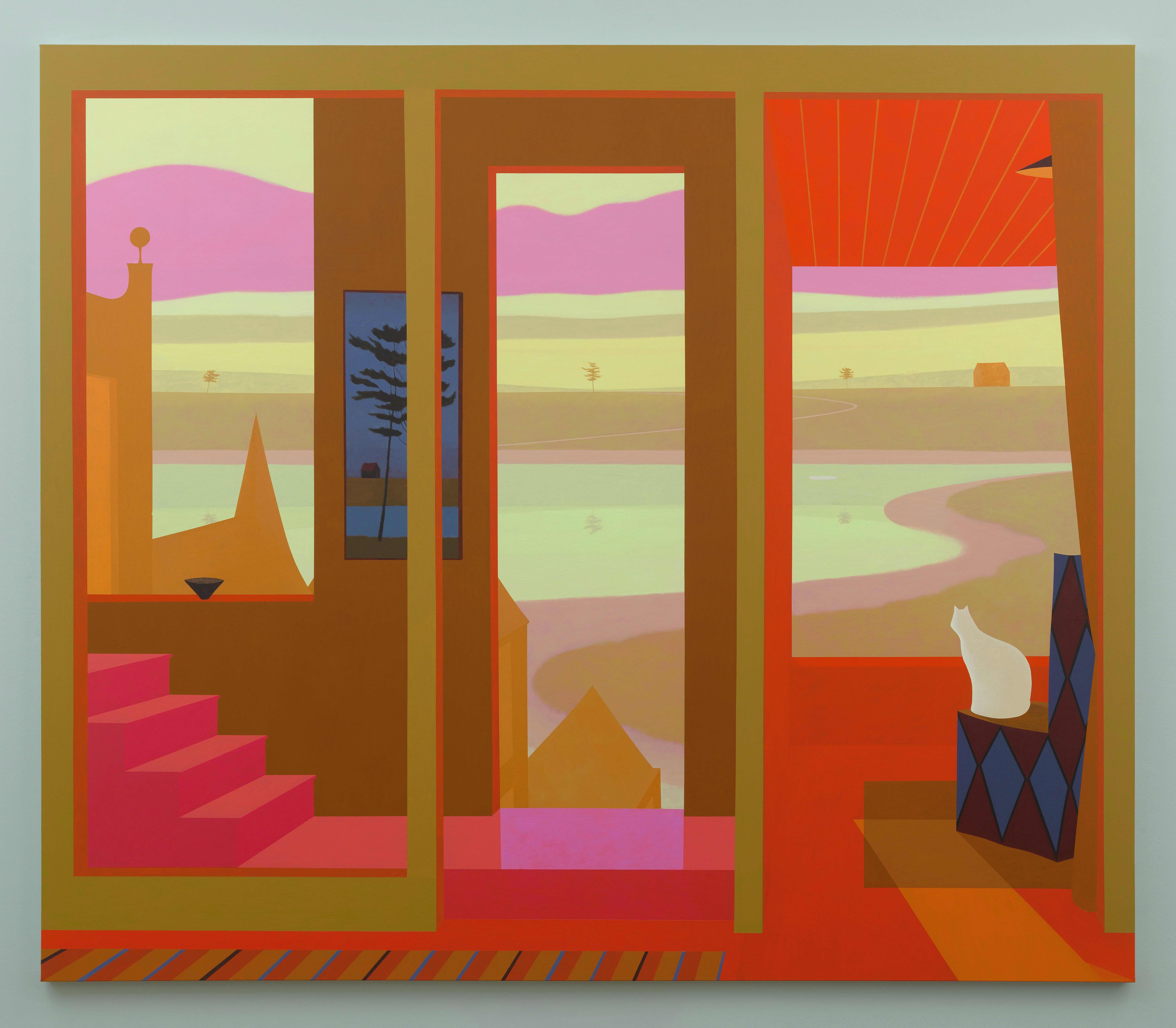 Pink Shores (2025), 182 x 213 cm