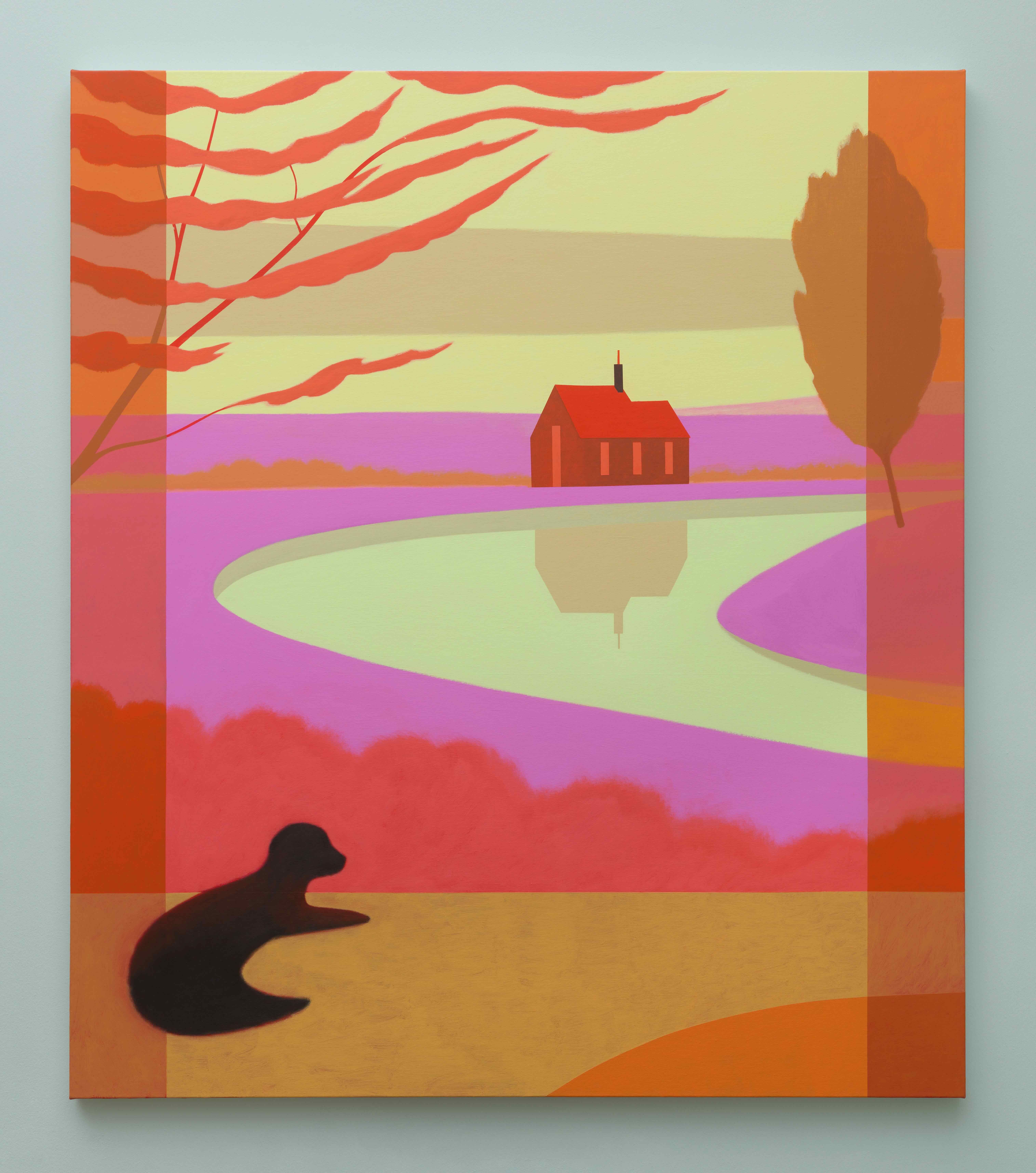 House on the Marsh (2025), 116.5 x 101 cm