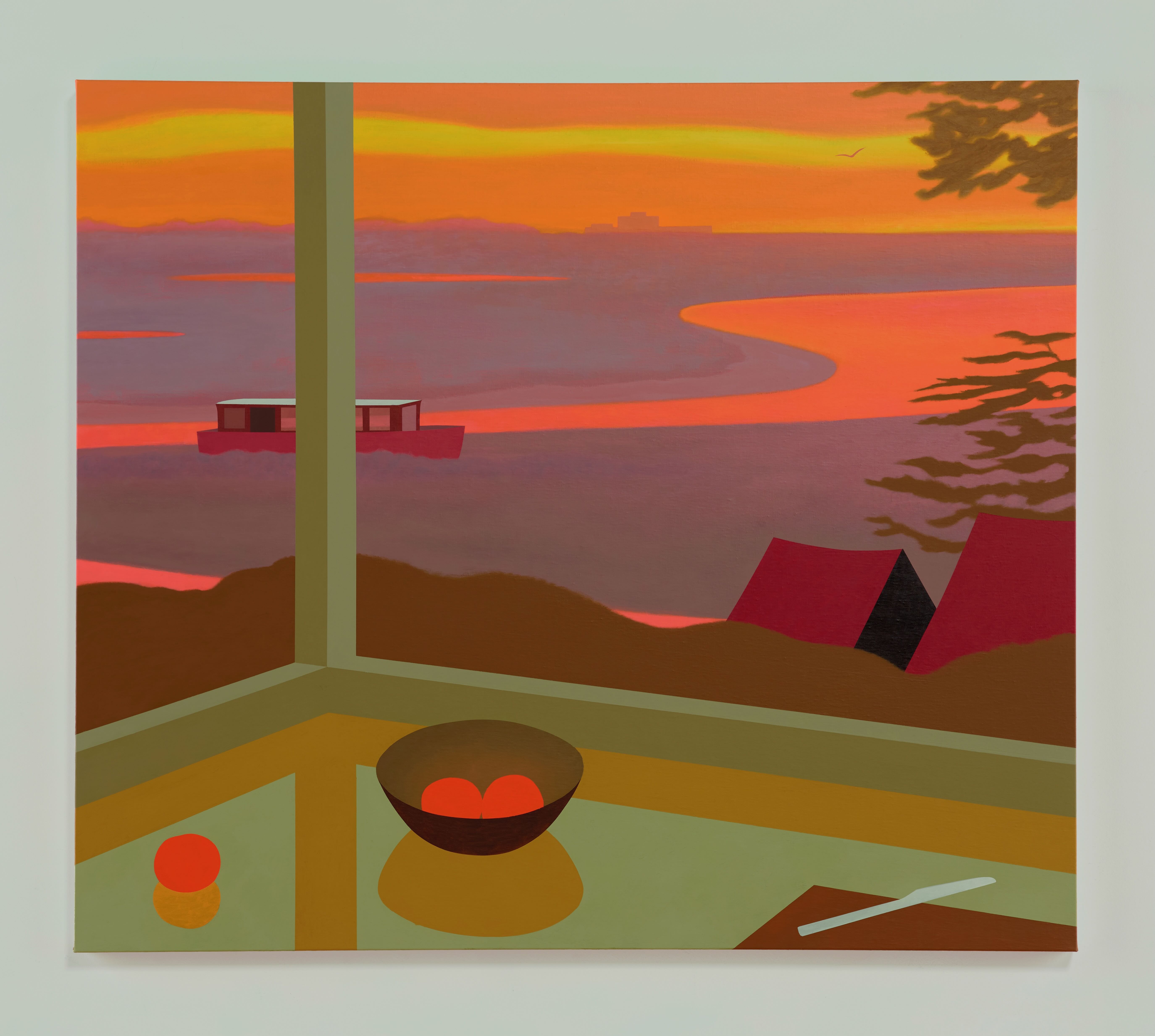 Sunset and Oranges (2025), 101 x 116 cm