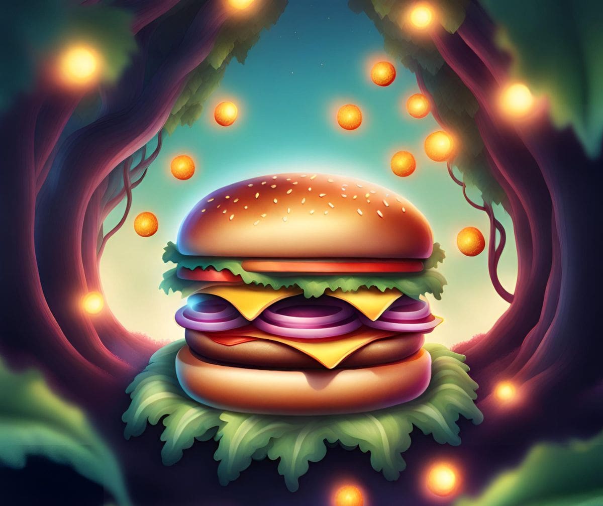 Burger délicieux servi dans un food truck animé de Reims.