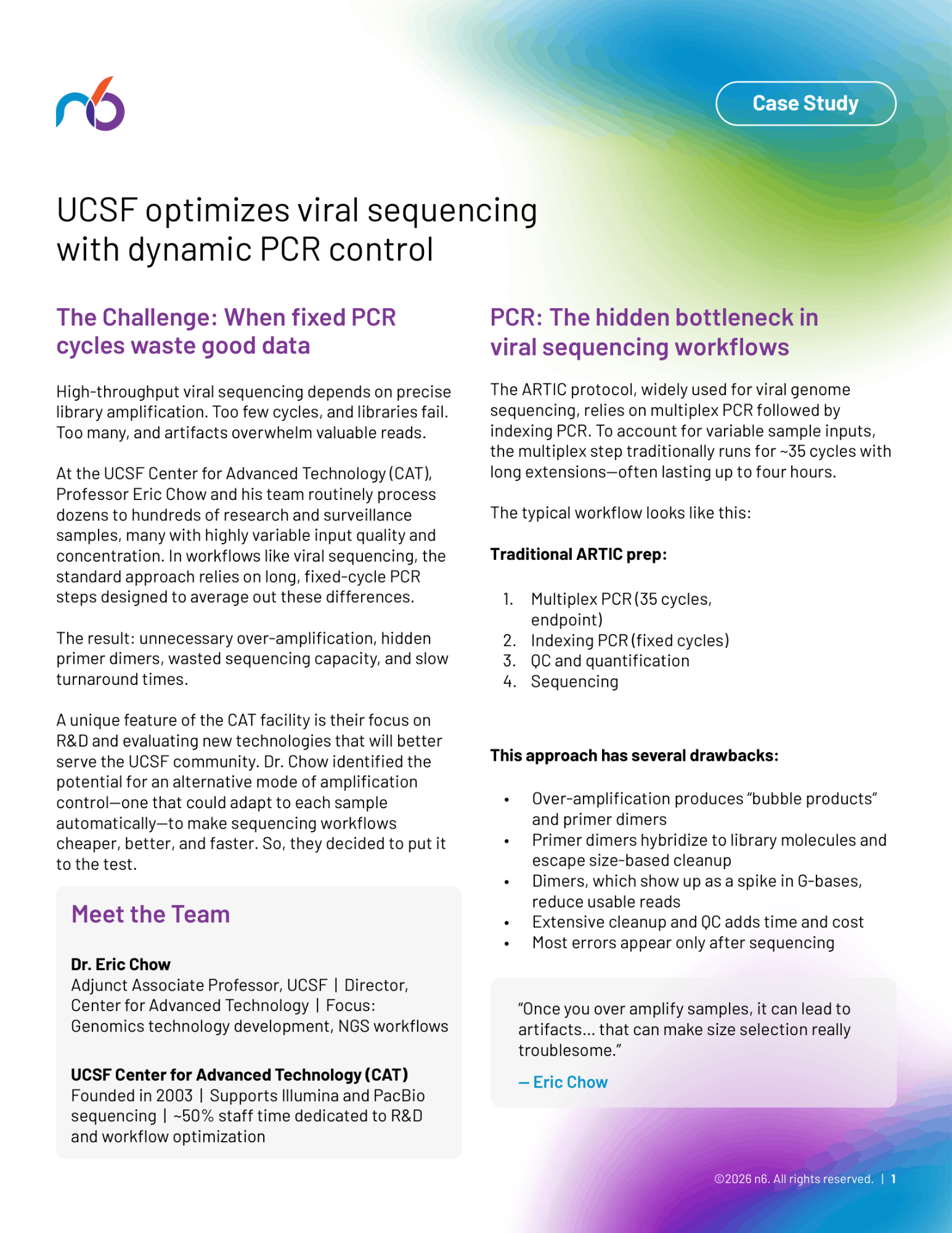 UCSF optimizes viral sequencing with dynamic PCR control