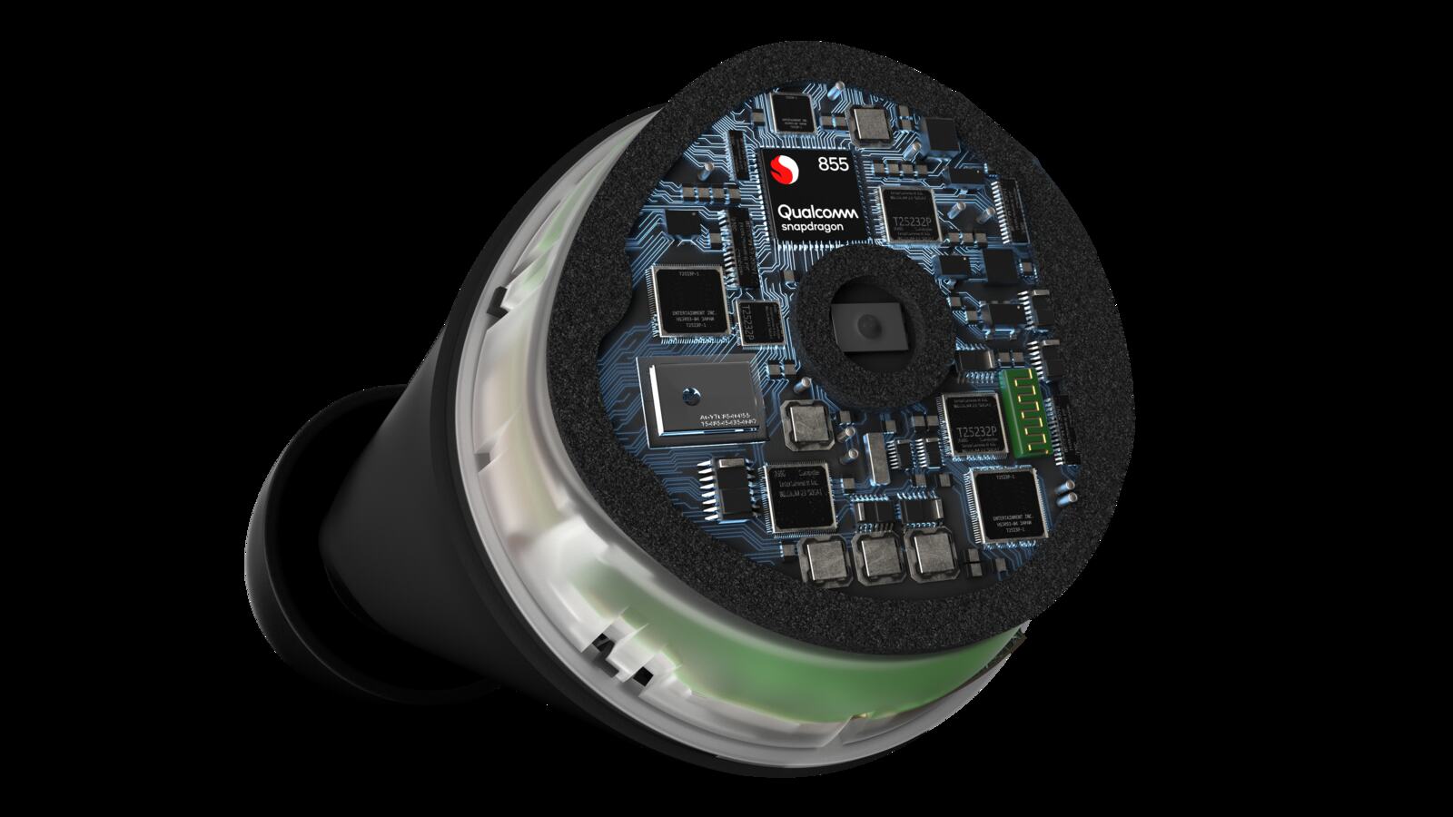 CGI render of the Tzuka TZ7 Ultra internal circuit board and component layout