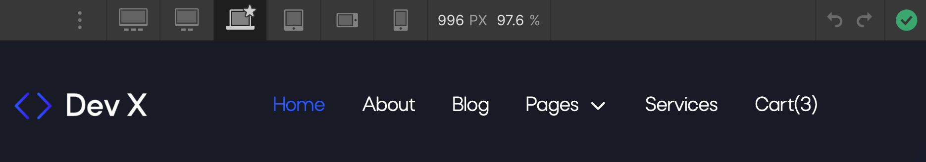 Responsive Design - Dev X Webflow Template