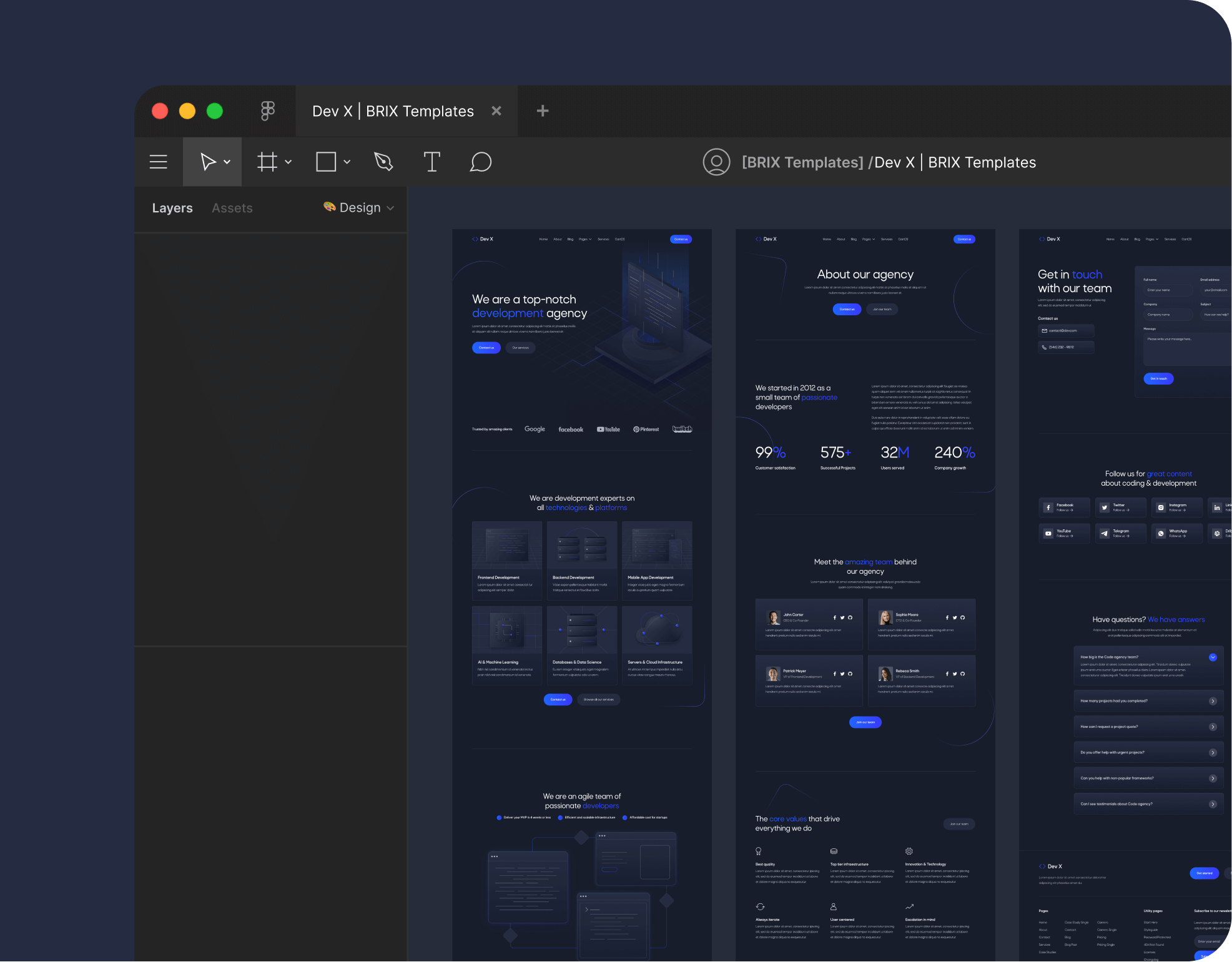 Dev X - Figma File Included - Development & IT Agency Webflow Template