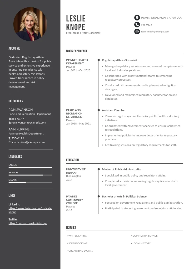 Downloadable Regulatory Affairs Associate Resume