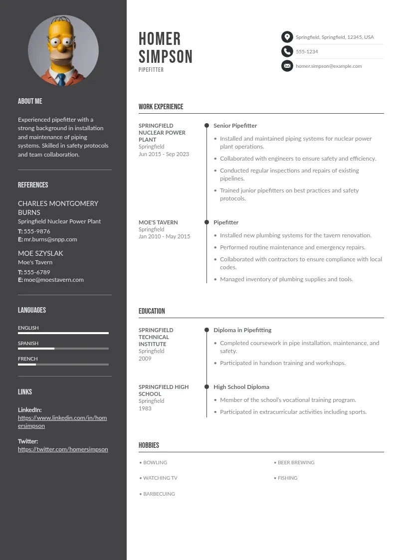 Piperfilter Resume downloadable
