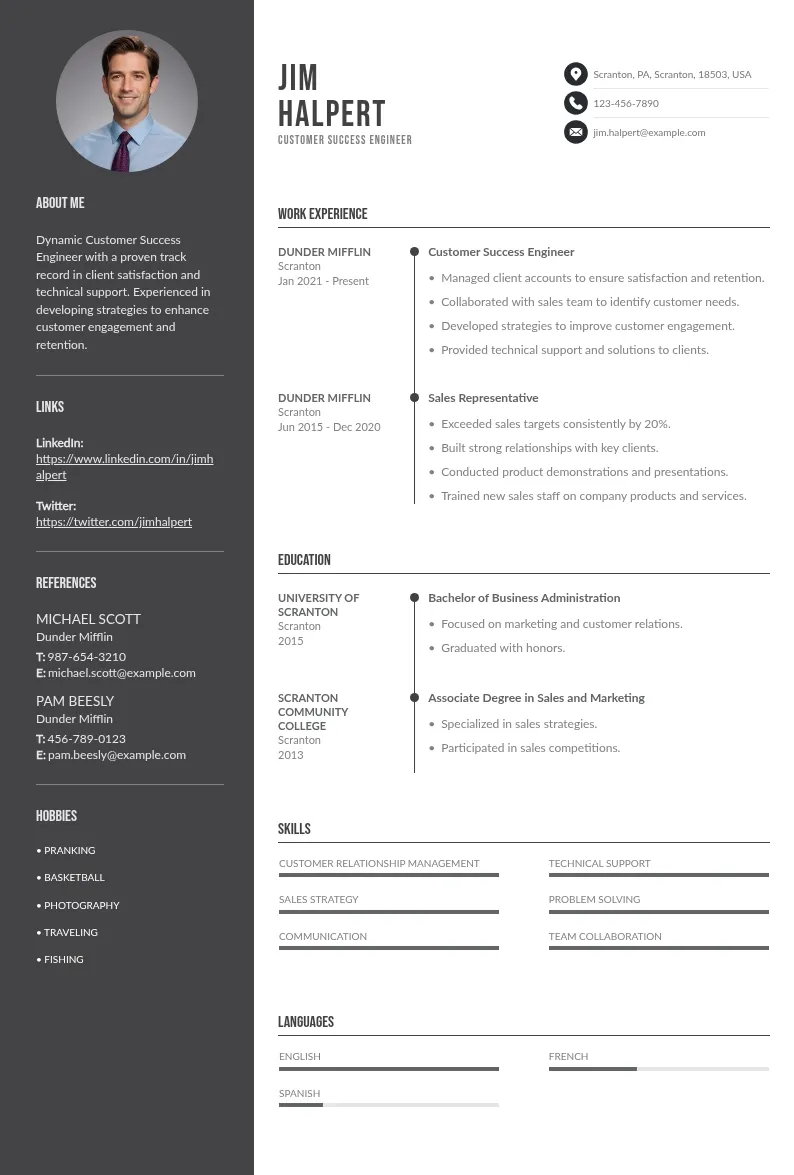 Customer success engineer resume downloadable
