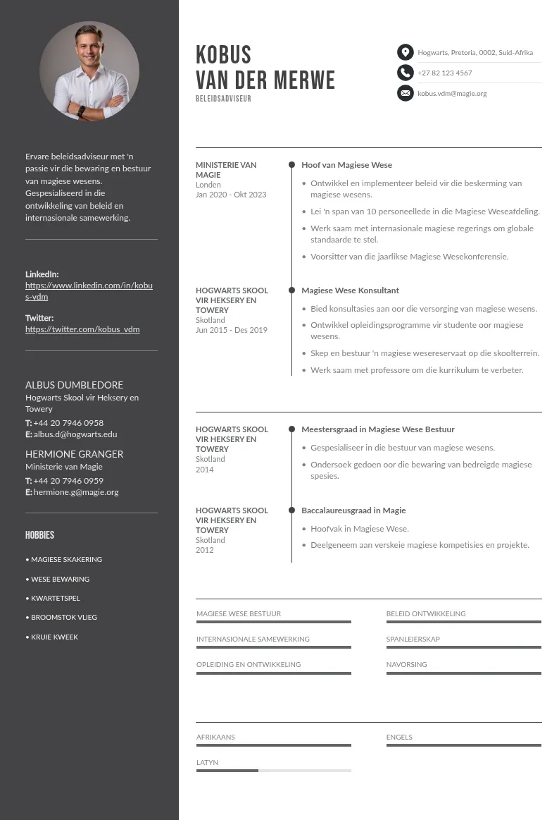 Creating Your CV in Afrikaans: A Comprehensive Guide