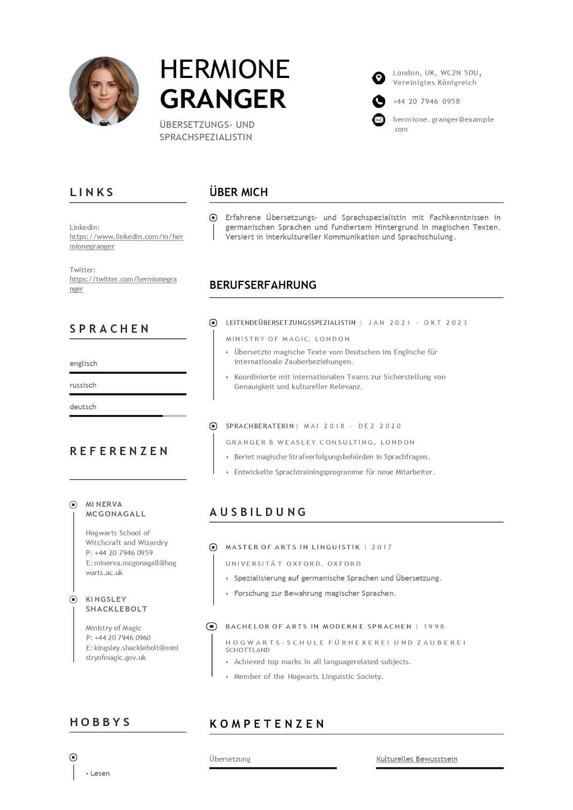 Translation and Language Specialist Resume