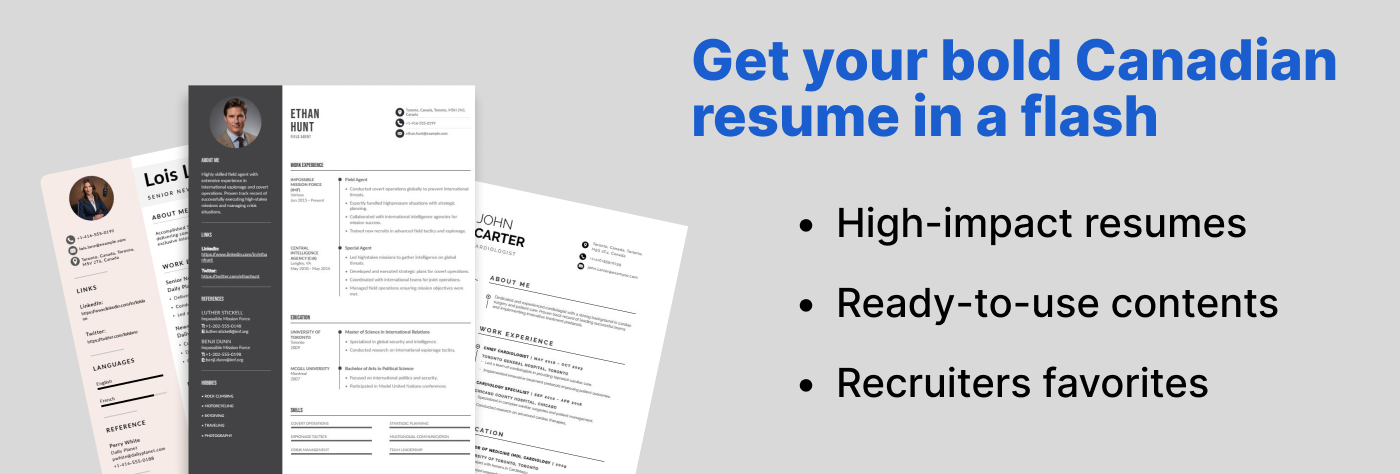 Best Canadian Resume