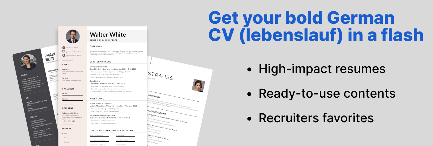 Best German Resume (lebenlauf)