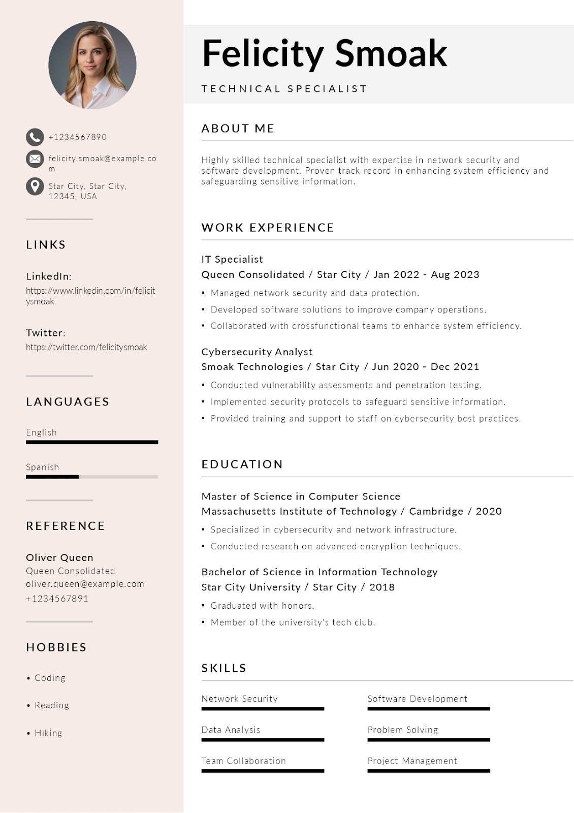 Technical & IT Word Resume Template