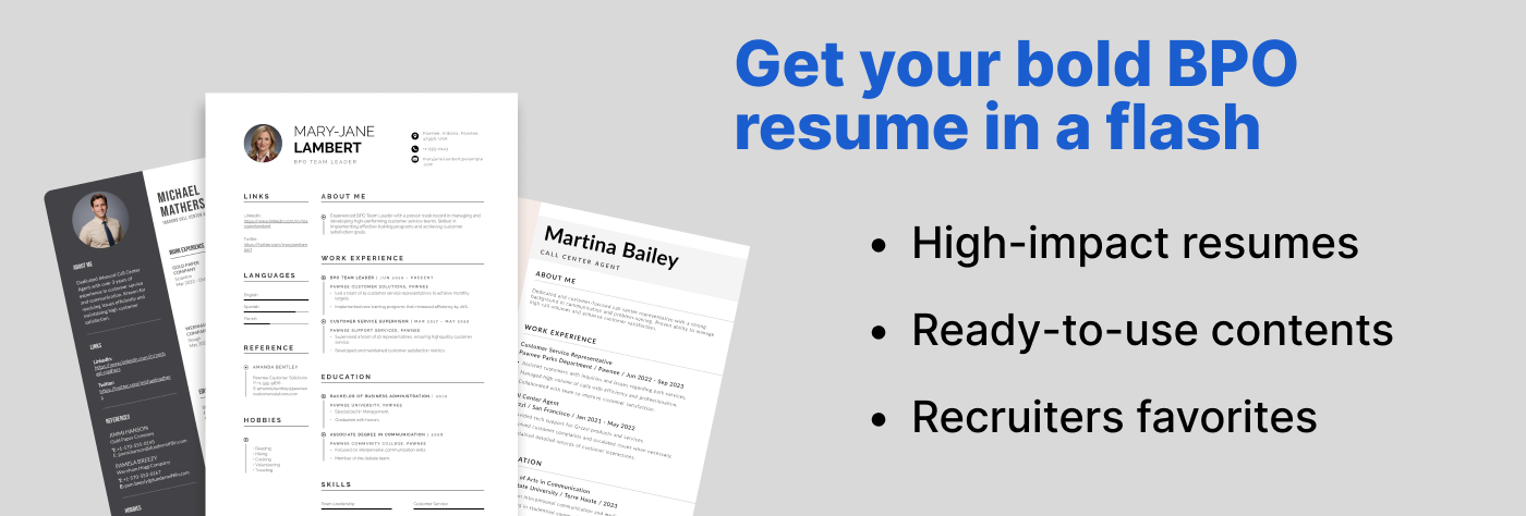 Best BPO Resume