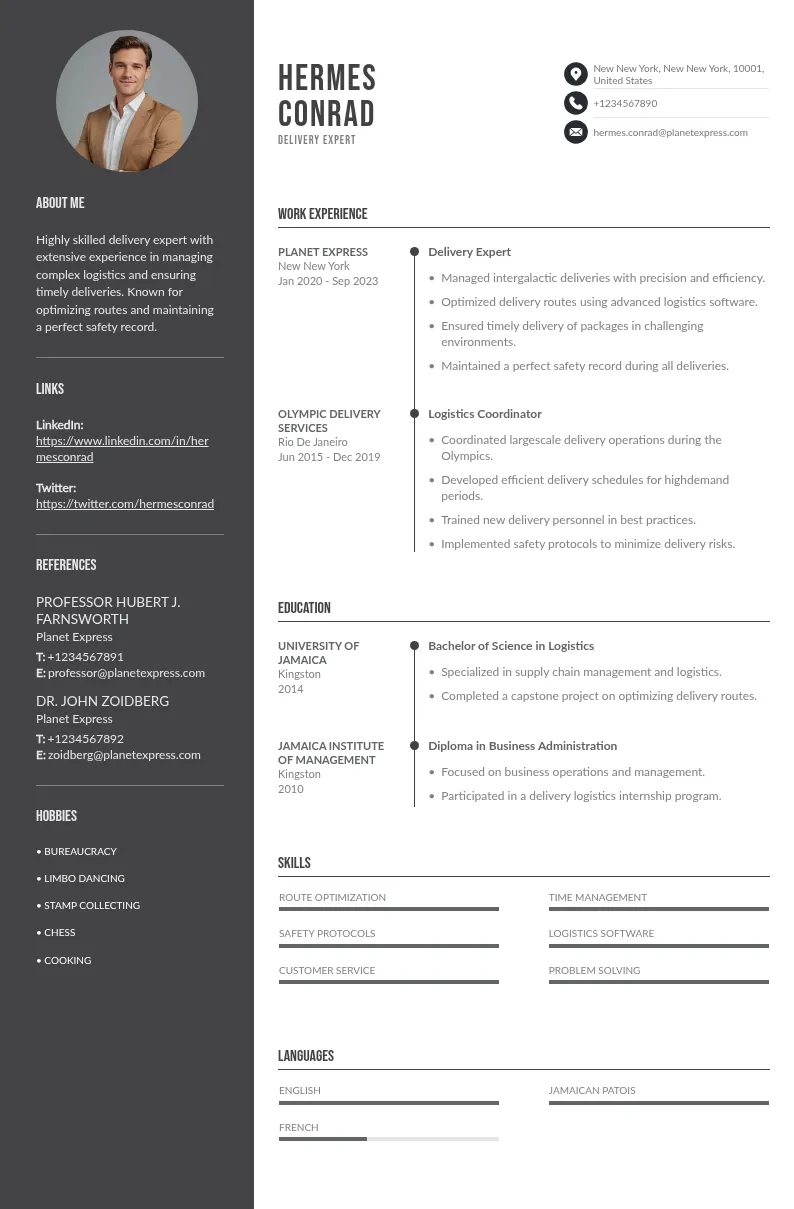 Wolt Delivery Resume