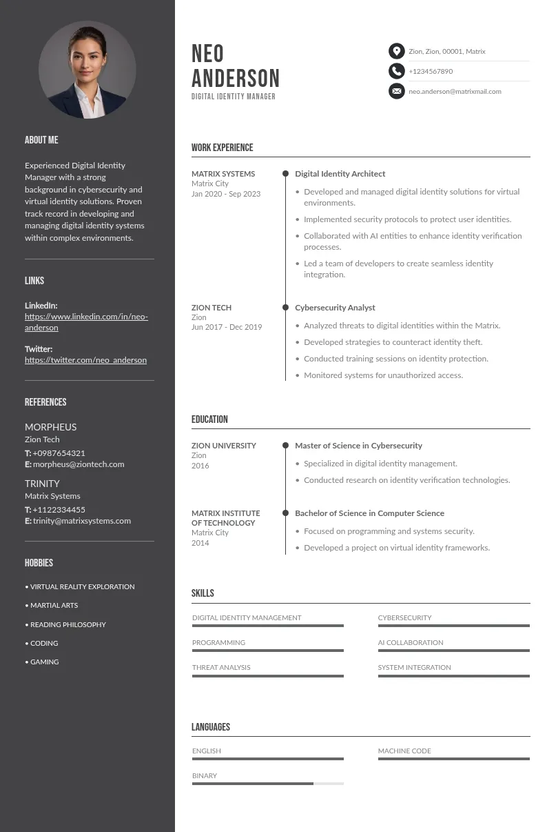 4 Top Digital Identity Manager Resume Examples (Free Guide)