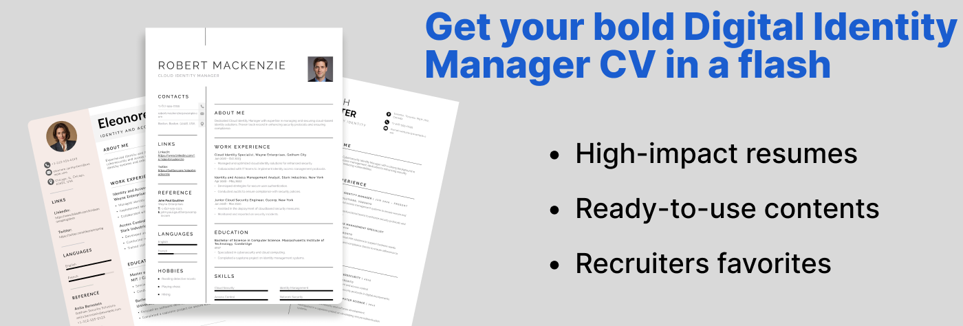 Best Digital Identity Manager Resume