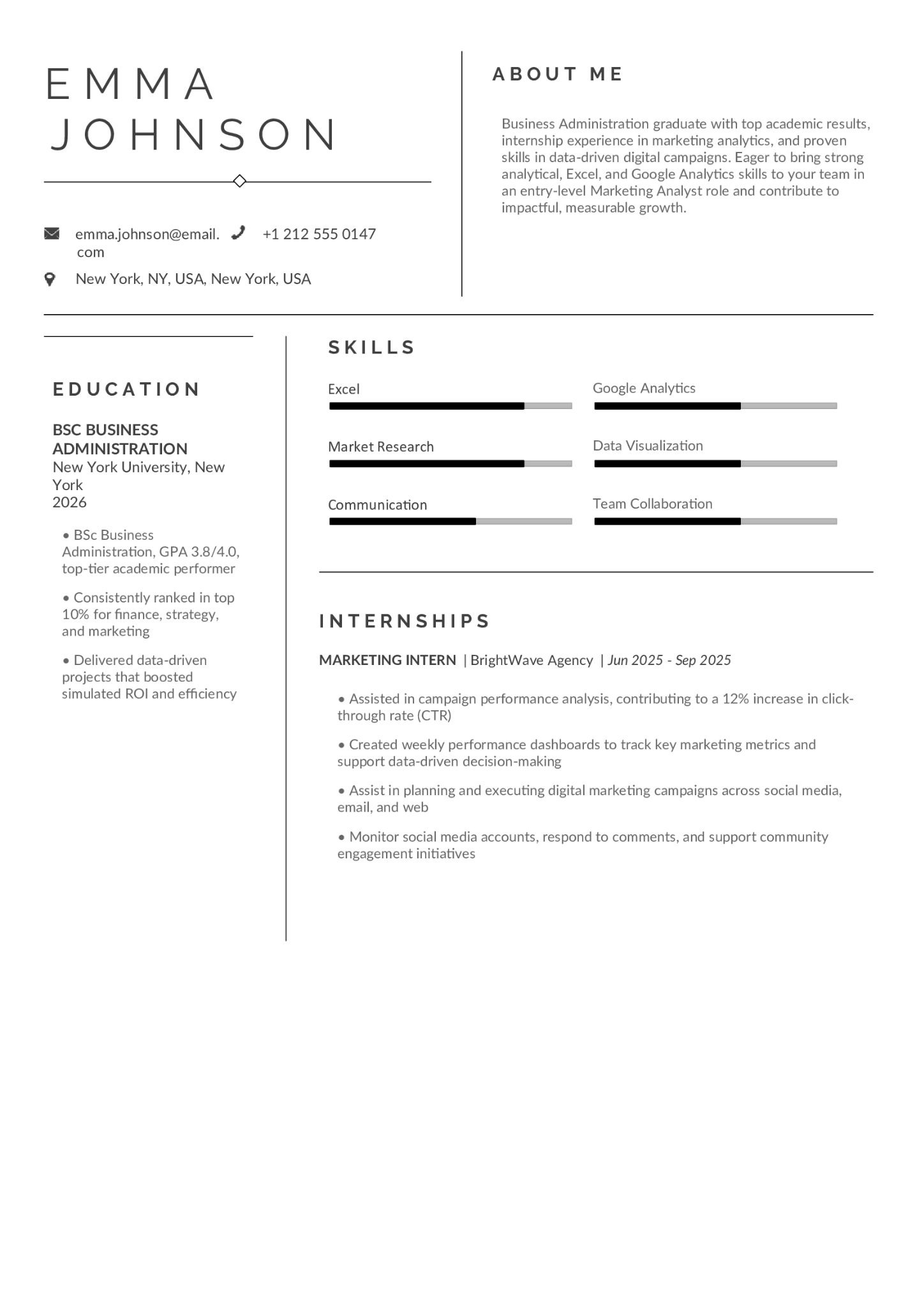 Free entry-level Word resume template - for graduates and first jobs
