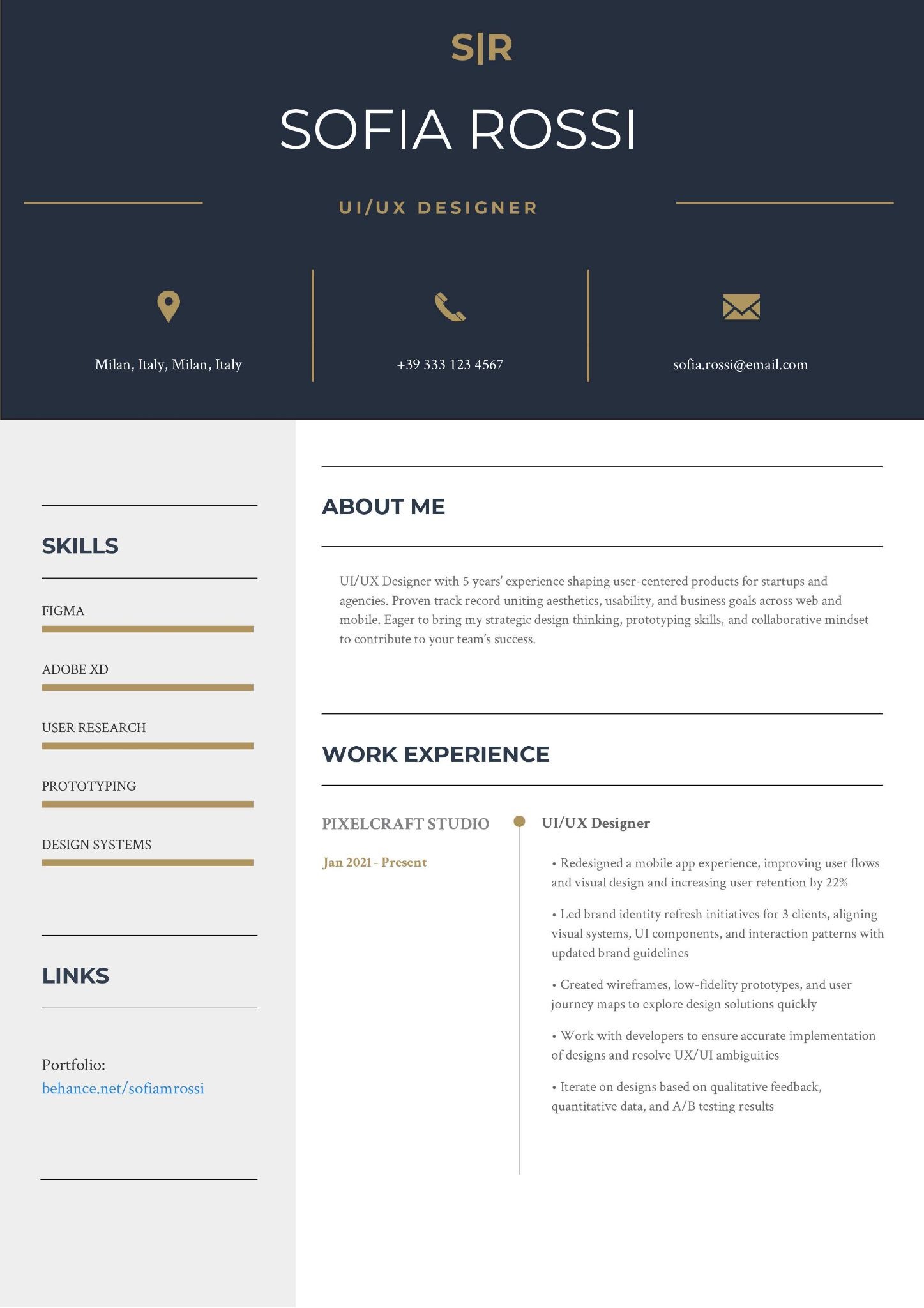 Free creative Word resume template - balanced design for ATS and humans