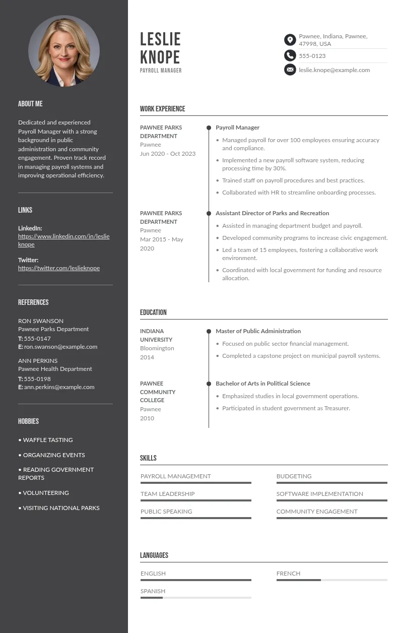 Best Payroll Manager Resume Examples + Writing Guide (2026)