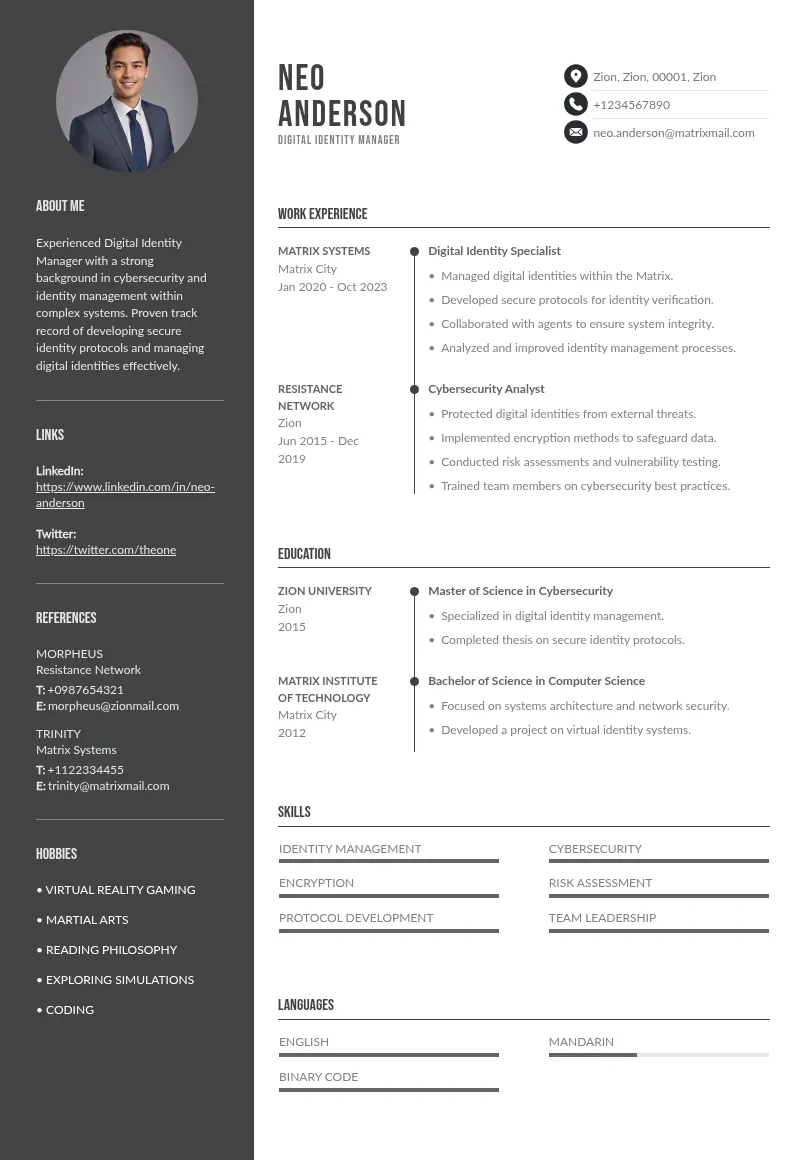 4 Top Digital Identity Manager Resume Examples (Free Guide)
