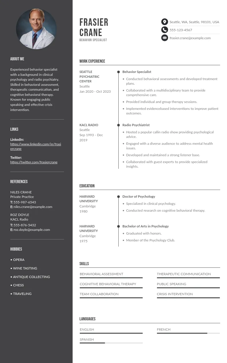 Behavior specialist resume