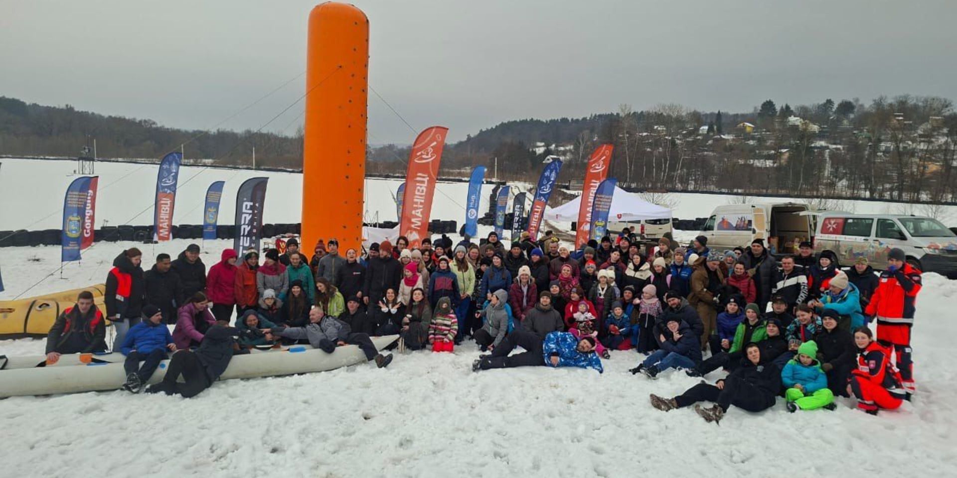 HUG організував зимові перегони на байдарках та активний відпочинок для ветеранів з ампутацією в Україні