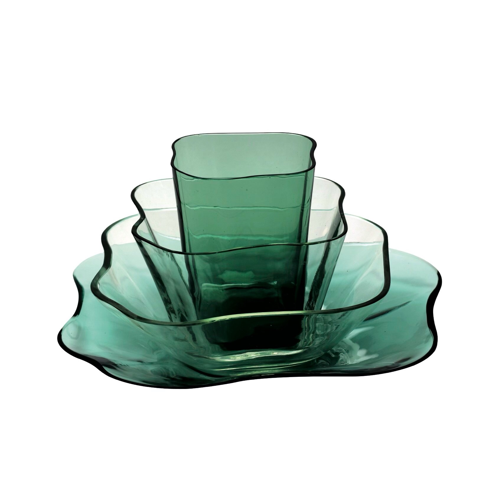 Bilden visar grön glas av Aalto.