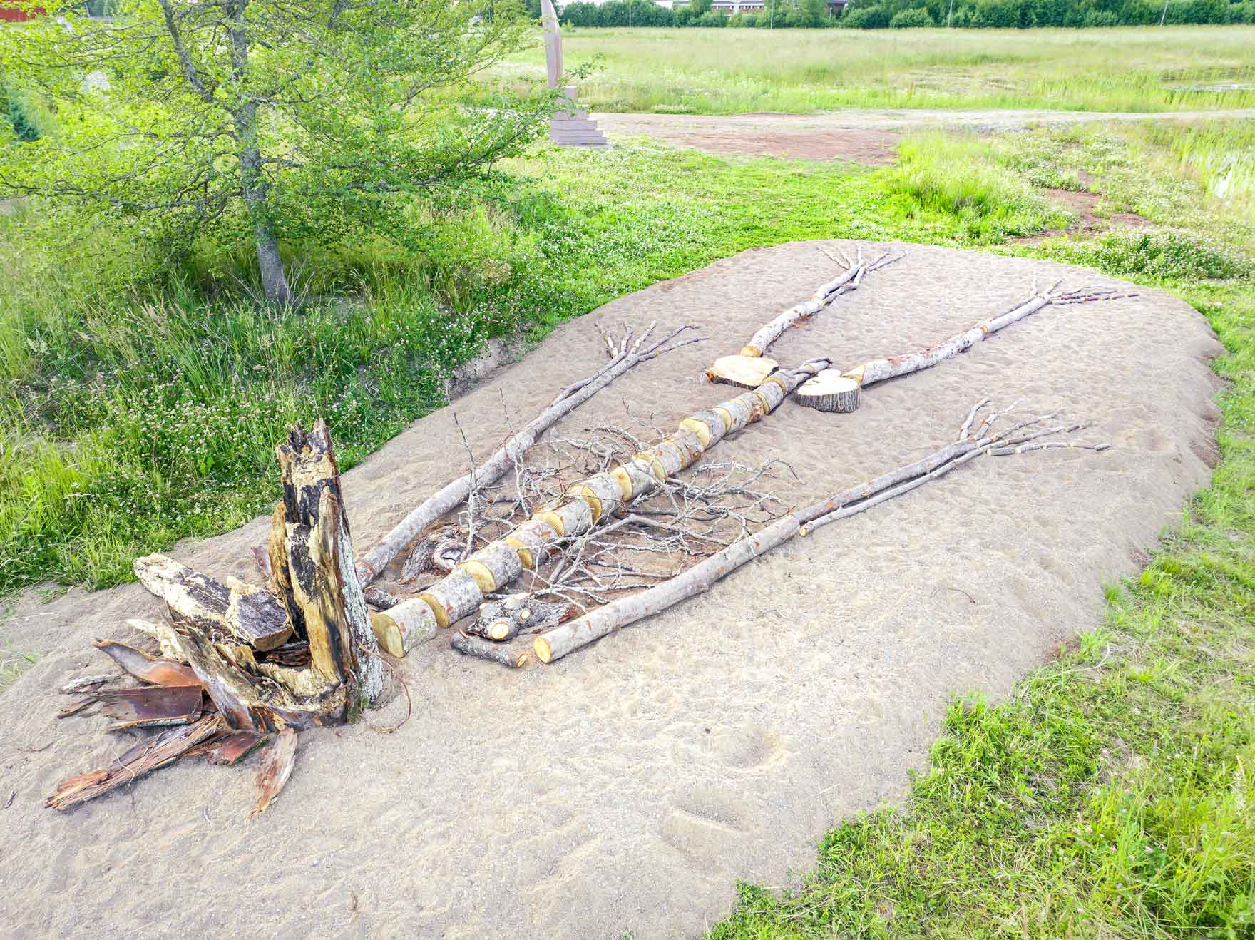 The image shows the work 'First Came the Landscape.