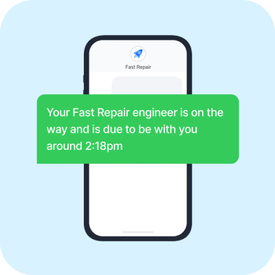 Tablet or mobile with an eta alert
