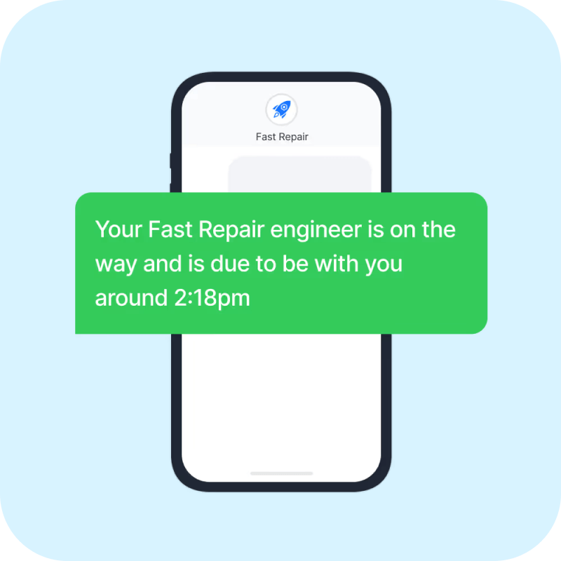 Tablet or mobile with an eta alert