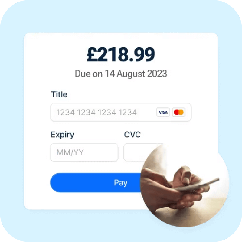 Payment confirmation showing transaction history