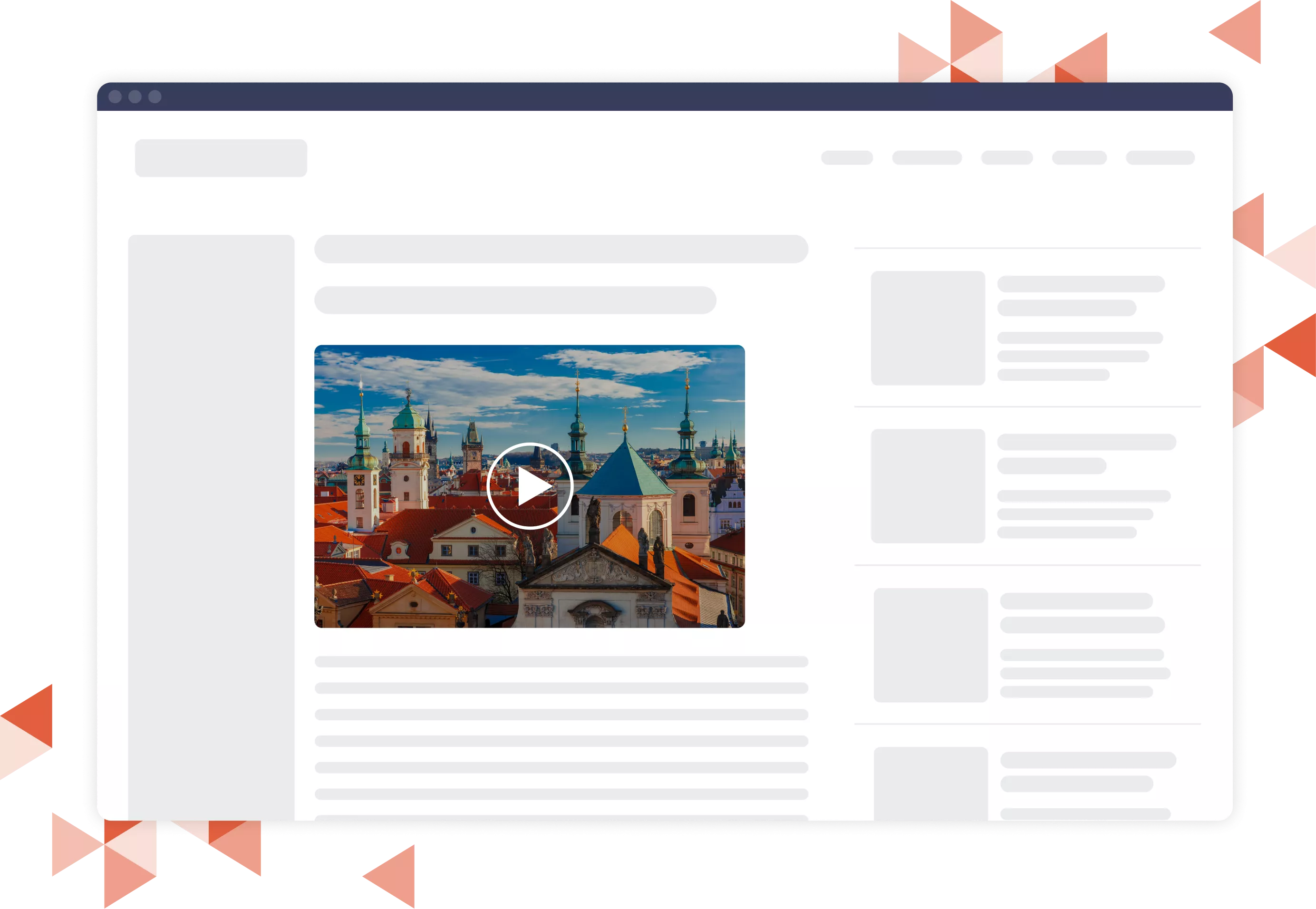 Web and mobile mockups of video ads