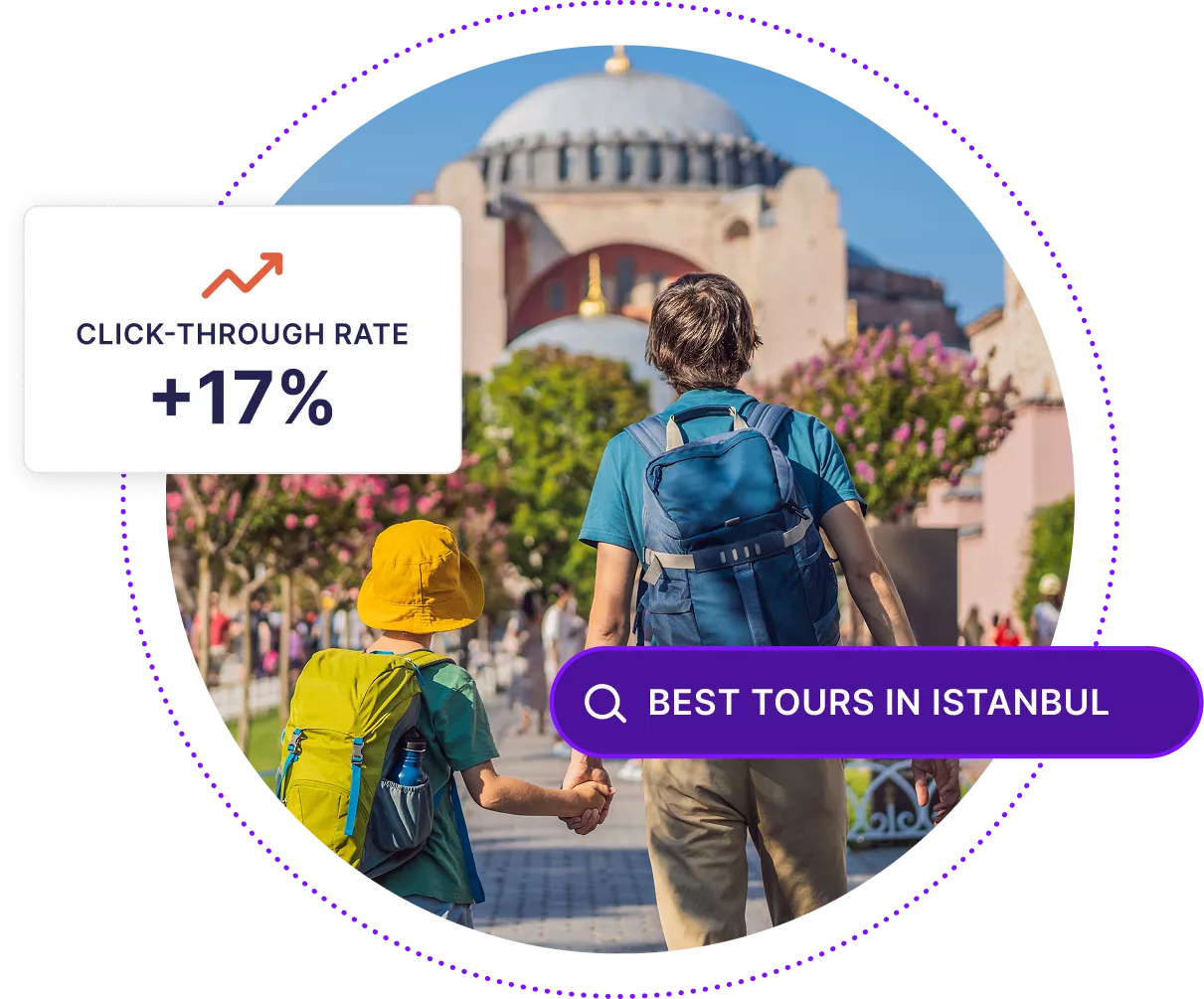 Father and son at Hagia Sofia in Istanbul, Turkey