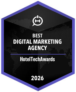 HotelTechAwards Best Digital Marketing Agency 2026 Badge