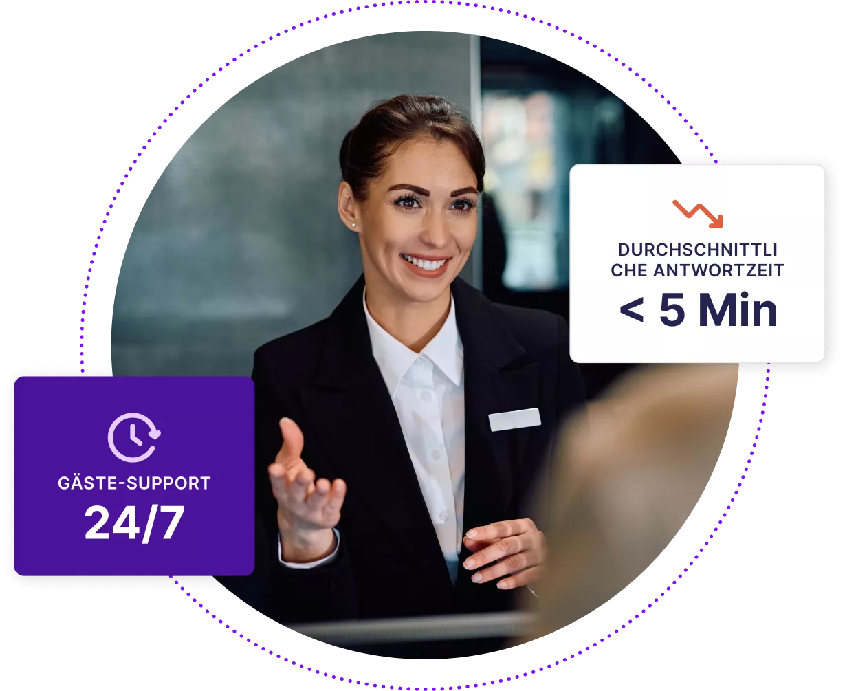 Ein Hotel-Concierge hilft einem Kunden