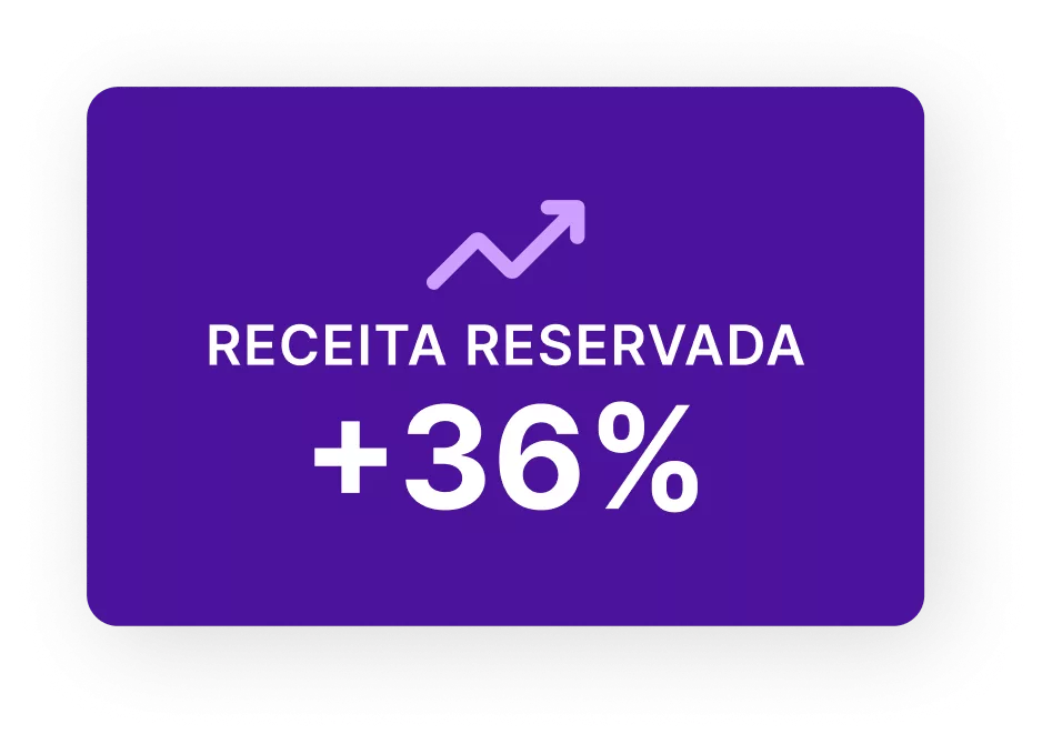 Caixa mostrando o aumento da receita registrada