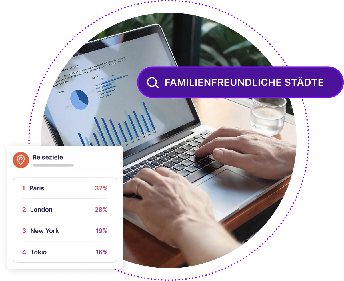 Laptop mit Analysedaten