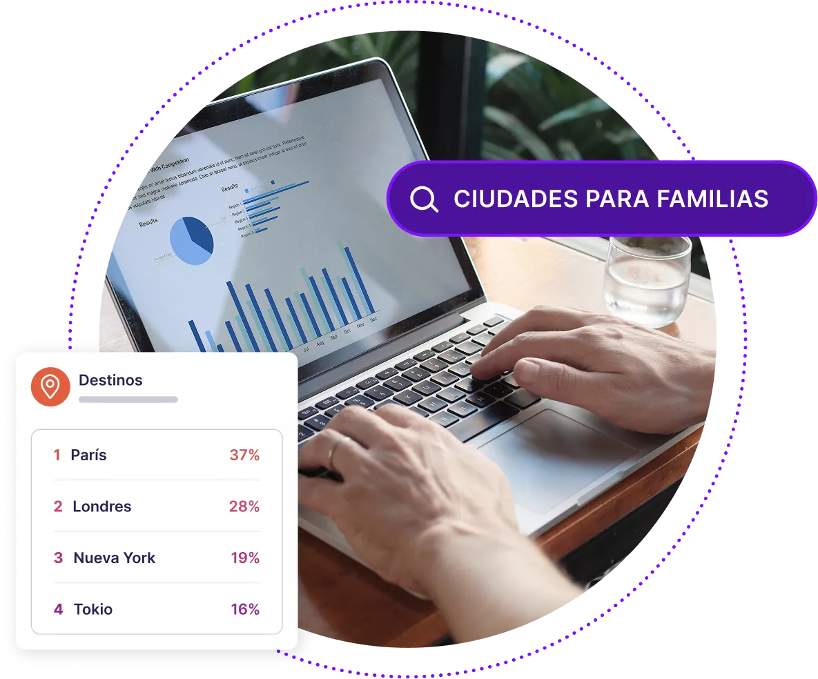 Laptop que muestra datos de análisis