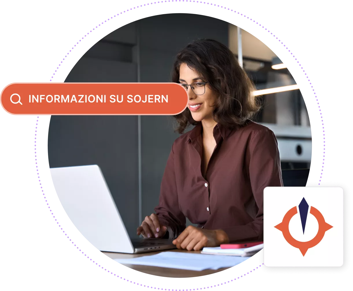 Donna d'affari che digita su un computer portatile